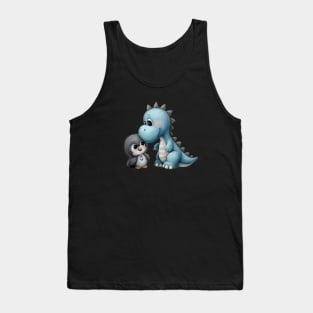 Penguin and Dino Tank Top